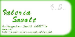 valeria savolt business card